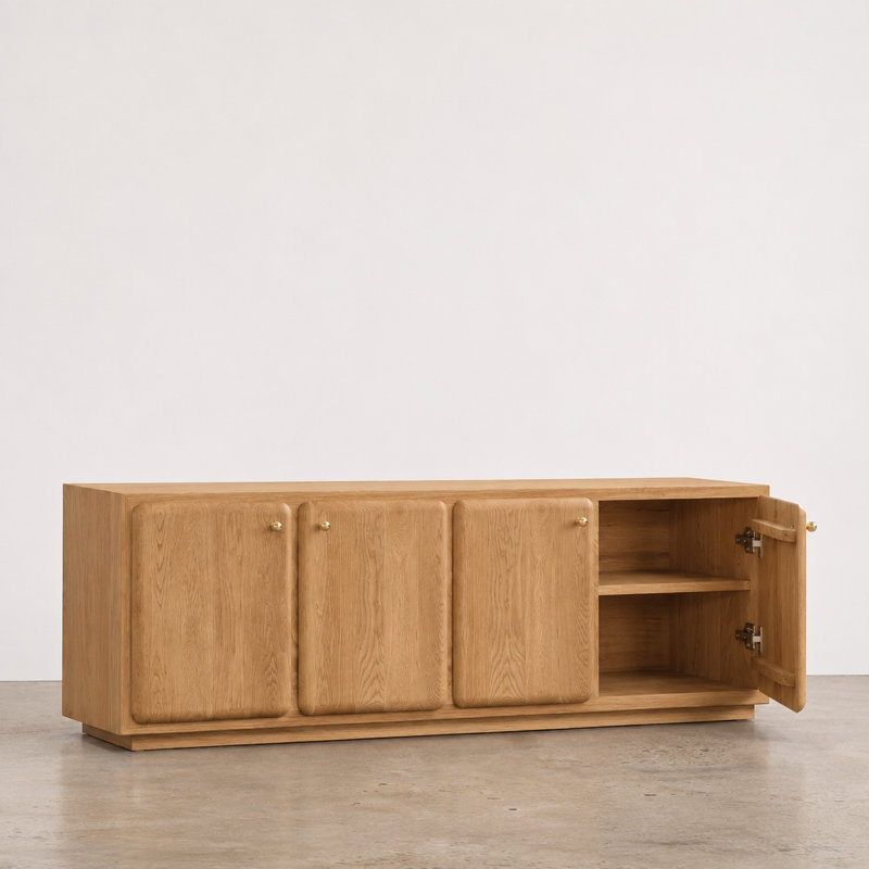 Hollis Solid Wood Sideboard, Natural