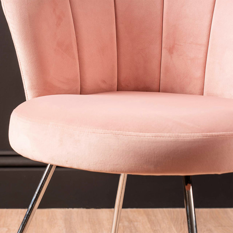 67.5cm Wide Velvet Cocktail chair, Pink