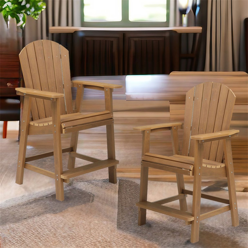 Fauteuil de salle à manger d'extérieur Bowersox, Teck clair
