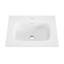 White Acrylic Rectangular Drop-In White Bathroom Sink 23 5/8'' X 18 1/8'' With Overflow and Faucet Hole