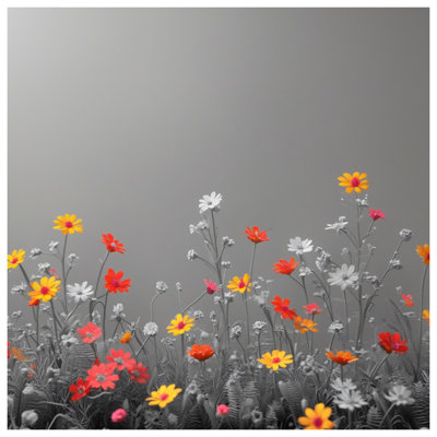 Colorful Wildflowers Field Comforter