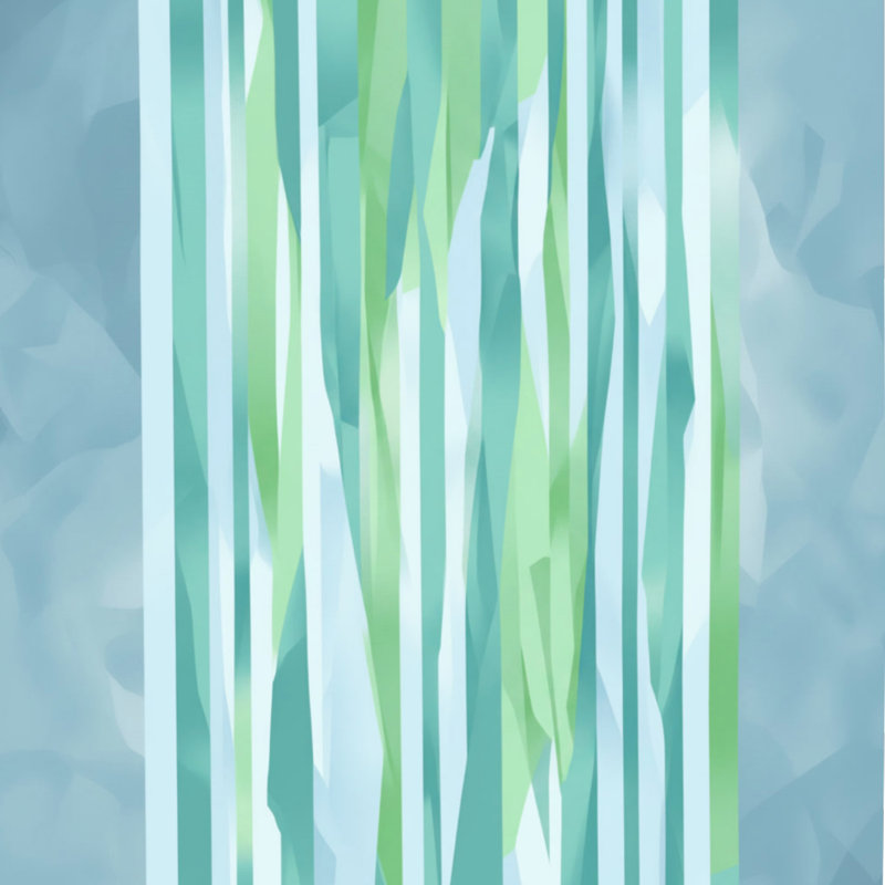 Abstract Green Brown Lines Comforter, King, Light Blue Light Green