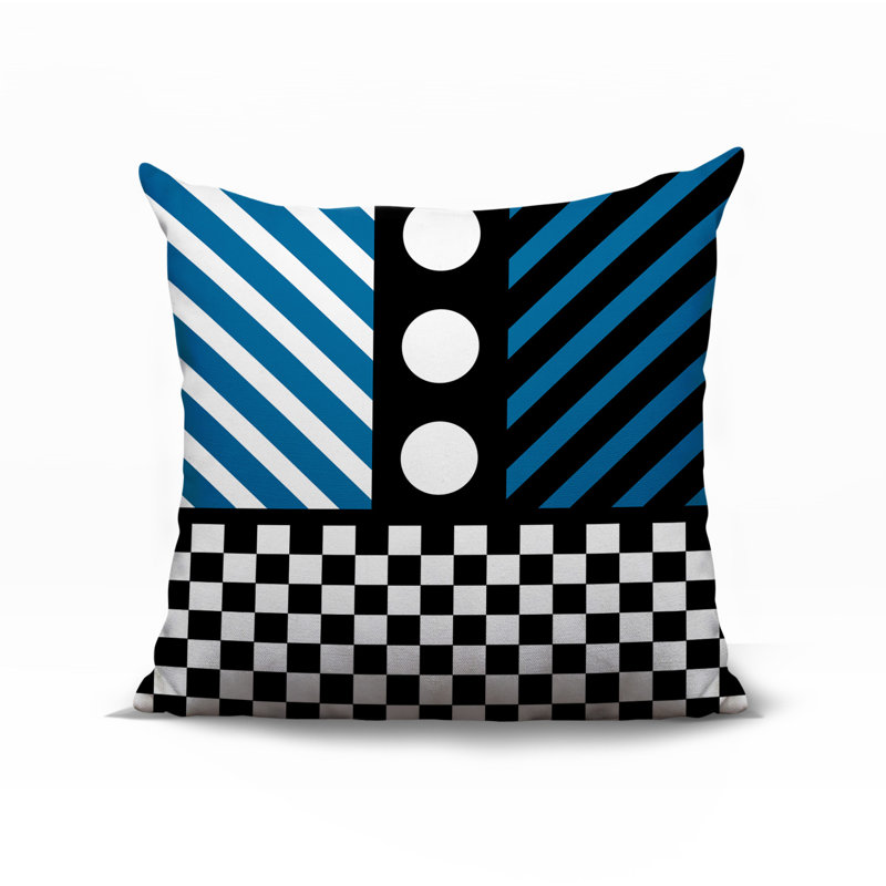 Coussin Brixa, Carré 16 po, Turquoise