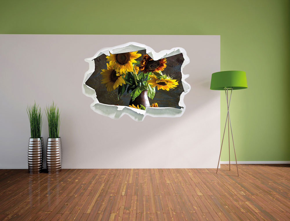 Sonnenblumen in feiner Vase Wandaufkleber