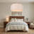 4-light 28"W Hand-Woven Rattan Modern Farmhouse Drum Chandelier with White Metal for Dining Room or Bedroom-1238072354