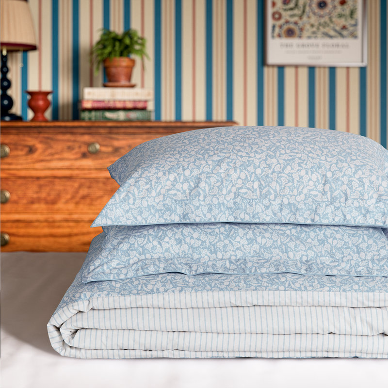 Fruity Ditsy Cotton Duvet Cover Set, Single Duvet Cover + 1 Pillowcase