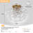 4-Light Gold Flush Mount Ceiling Light With A Cluster Of Iridescent Glass Globes-1153199968-1155969504