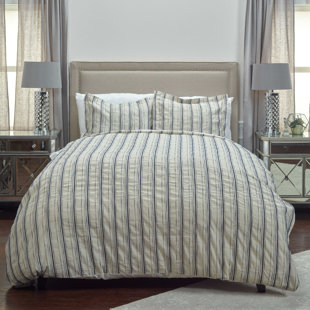 Venida Traditional Linen Striped Duvet Cover