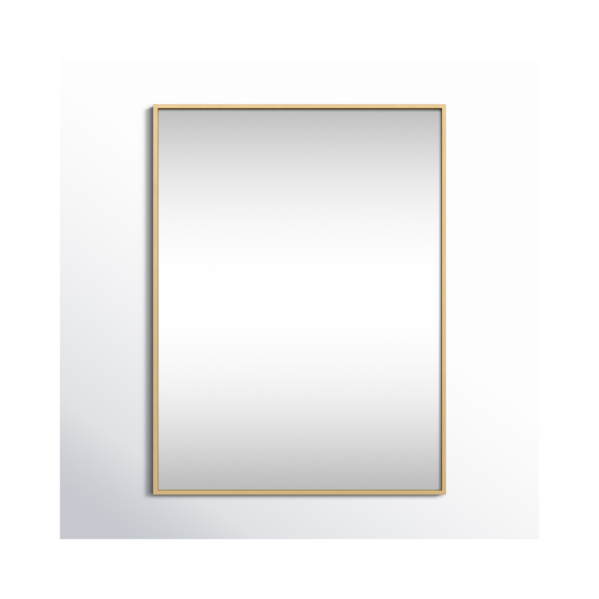 Sabine Metal Rectangle Wall Mirror, Brass, 40" x 30"