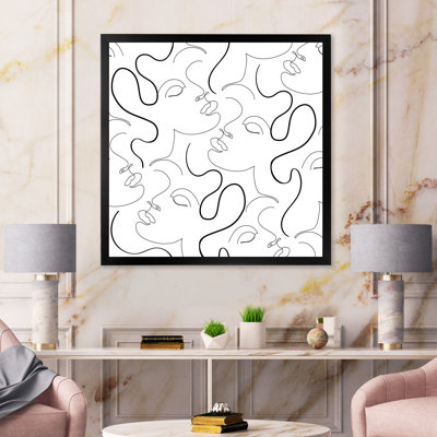 " Monochrome One Line Drawing Portraits "