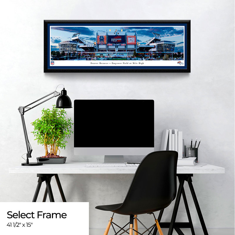 Denver Broncos Stadium Framed Panoramic Print on Paper