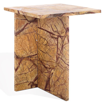 Genna Kynesha 2 Leg Marble Accent Table