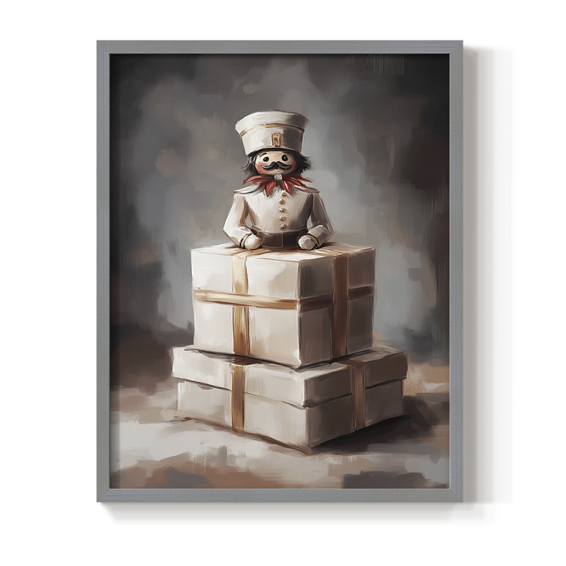 Art des Fêtes de Noël - série 2 - CCL XXV, reproduction encadrée - bois massif, Gris, H 11 po x l 9 po