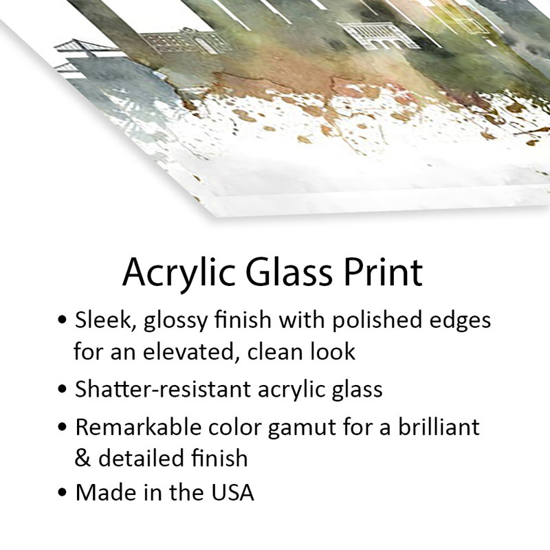 Impression d'horizon de Pittsburgh sur verre acrylique, H 24 po x l 16 po x P 0,25 po