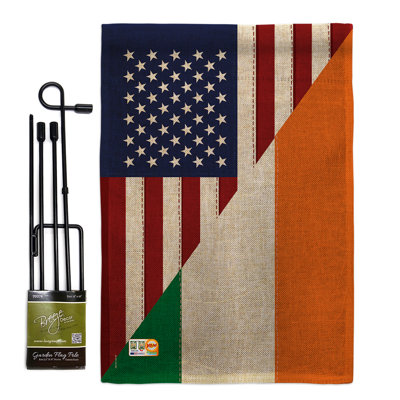 Double Sided 18.5'' H x 13'' W Polyester Flag Set