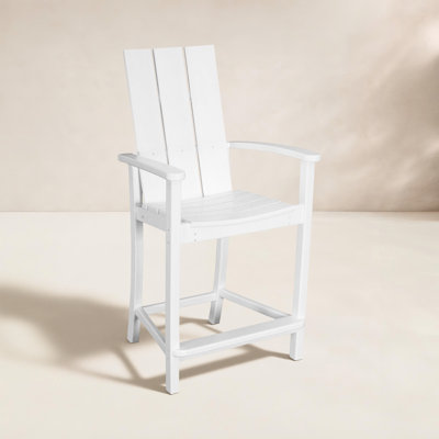 POLYWOOD® Modern Adirondack Patio Bar Stool