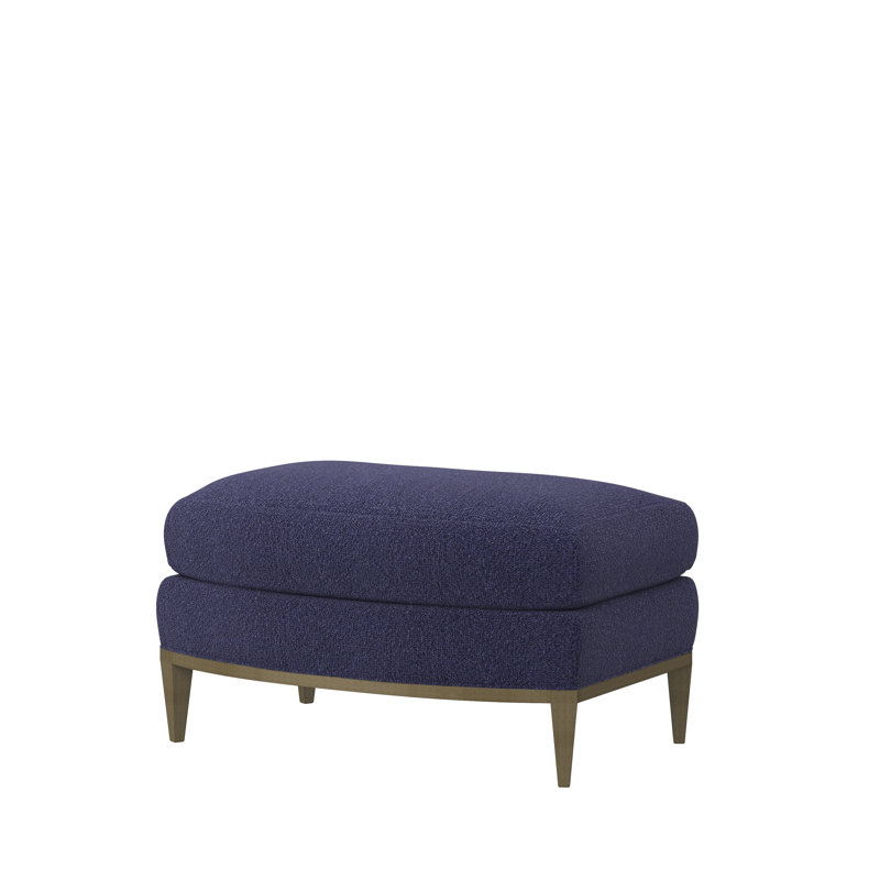 Riley Upholstered Ottoman, Dune, Dutton Indigo (Performance fabric) 1352-54