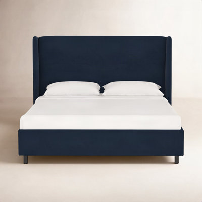 Tilly Linen Upholstered Wingback Bed