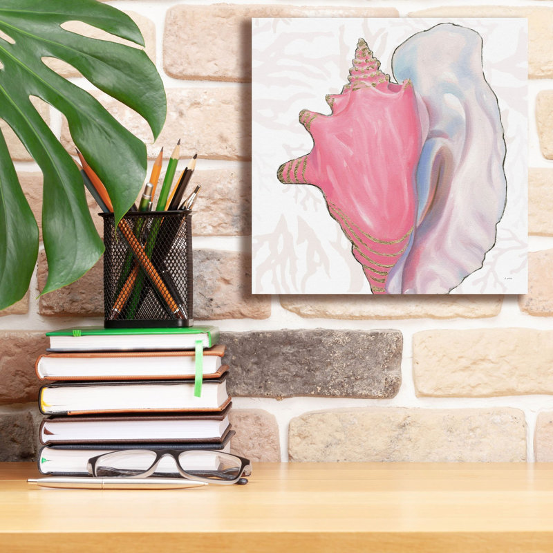 «Shimmering Shells 12» par James Wiens, art mural sur toile, H 12 po x l 12 po