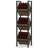 15" 3-Tier Industrial Basket Stand with Angled Baskets – Rustic Vertical Fruit & Snack Rack