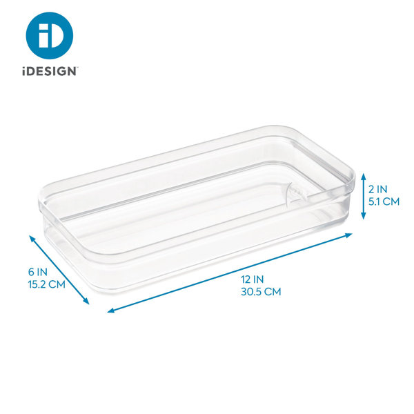 Idesign Crisp BPA-Free Plastic Stackable Drawer Organizer Bin, 6