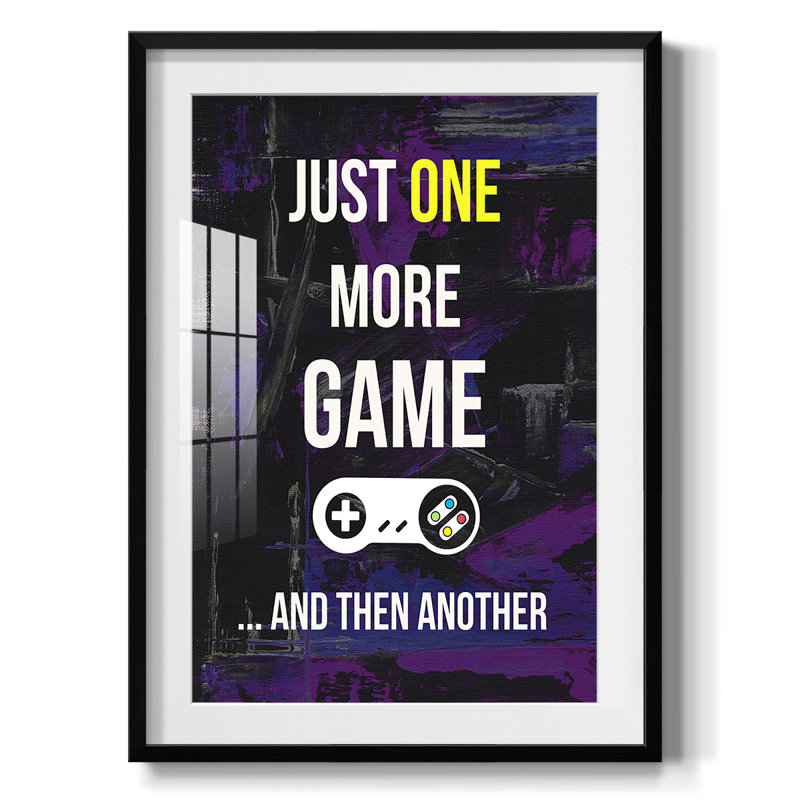 «Gamer at Play II», impression encadrée, H 28,5 po x l 20,5 po, Noir