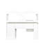 Bureau à domicile avec couleur blanche antique, grand espace de rangement, 2 tablettes, 2 grands tiroirs, facile à nettoyer, vaste espace de salon, ordinateur blanc, rangement, surface à gratter, espace spacieux-635338334