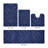 Hugo Premium 100% Cotton 2370 GSM 4-Piece Tufted Bath Rug Set with Non-Slip Spray Latex Backing, OEKO-TEX® Certified, Super Absorbent & Machine Washable, Navy-311034147-286268682