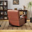Fauteuil rembourré pivotant avec accoudoirs en bois massif-116501995