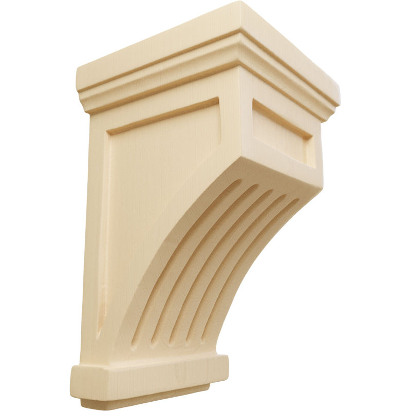 Corbeau de mission cannelé, H 7 po x l 4,25 po x P 4,25 po, Érable