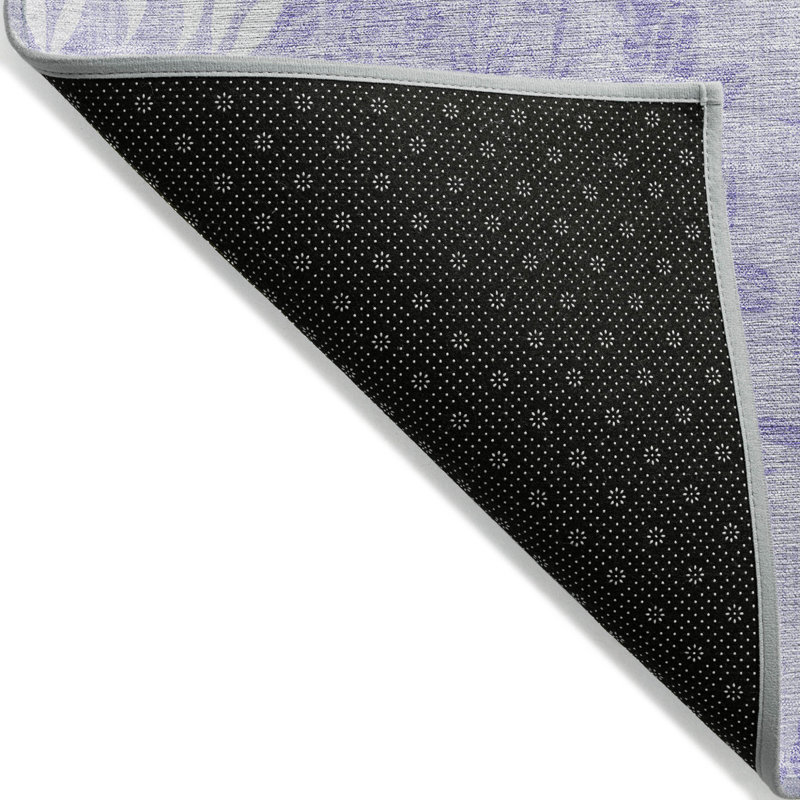 Tapis lavable intérieur / extérieur ivoire 9 pi x 12 pi floral