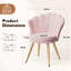 66cm Wide Velvet Barrel Chair Accent Chair with Gold Legs Upholstered Armchair with Padded Seat & Back – Modern Comfy Vanity Chair for Bedroom, Living Room, Makeup Room-552732301