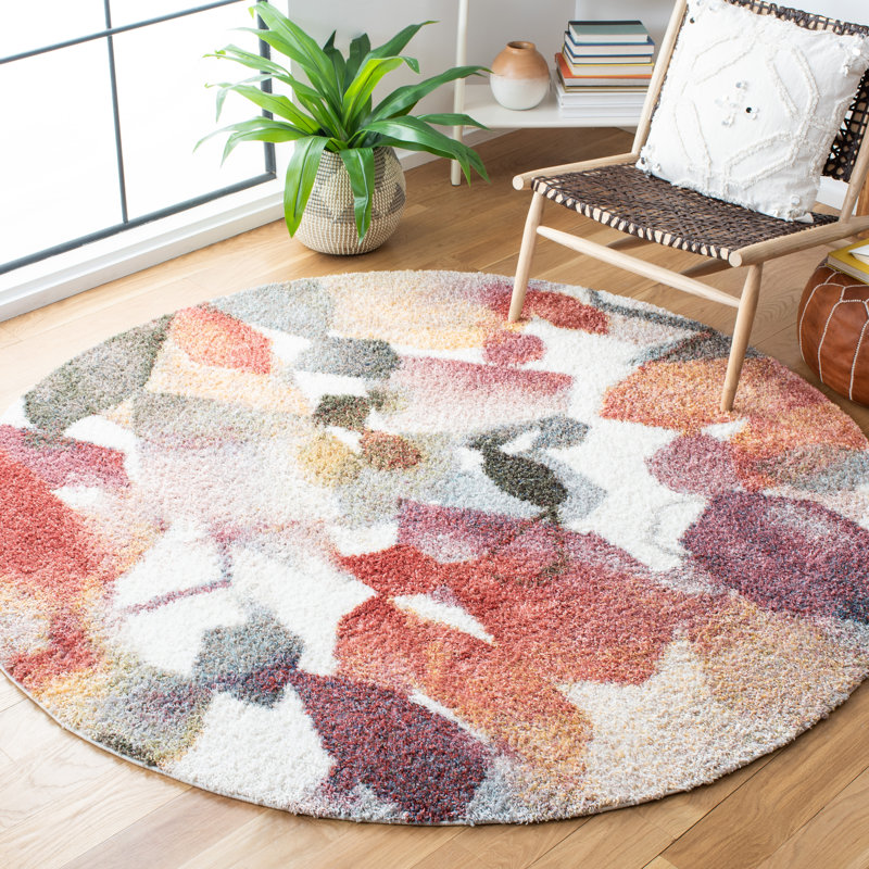 Tapis abstrait Aratrika Performance, Rond 6 pi 7 po