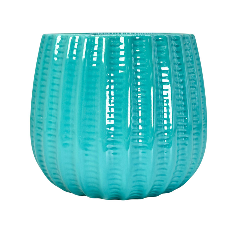 5.5" Ceramic Flower Planter, Ceramic Pot Planter, Plant Home Décor,, Turquoise