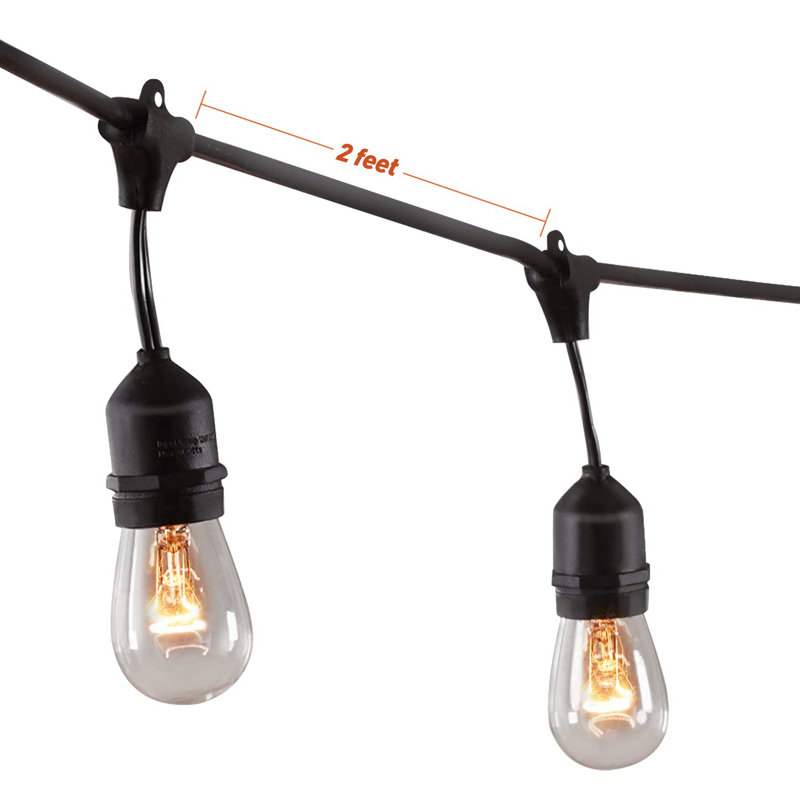 Herodias 48FT 24-Bulb Outdoor Standard String Light Shatterproof Linkable
