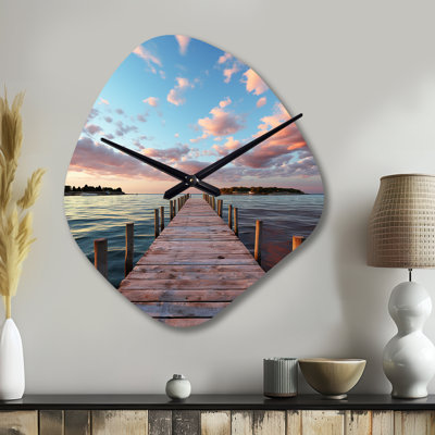 Horloge murale de forme unique Pier - Dock Tranquil I