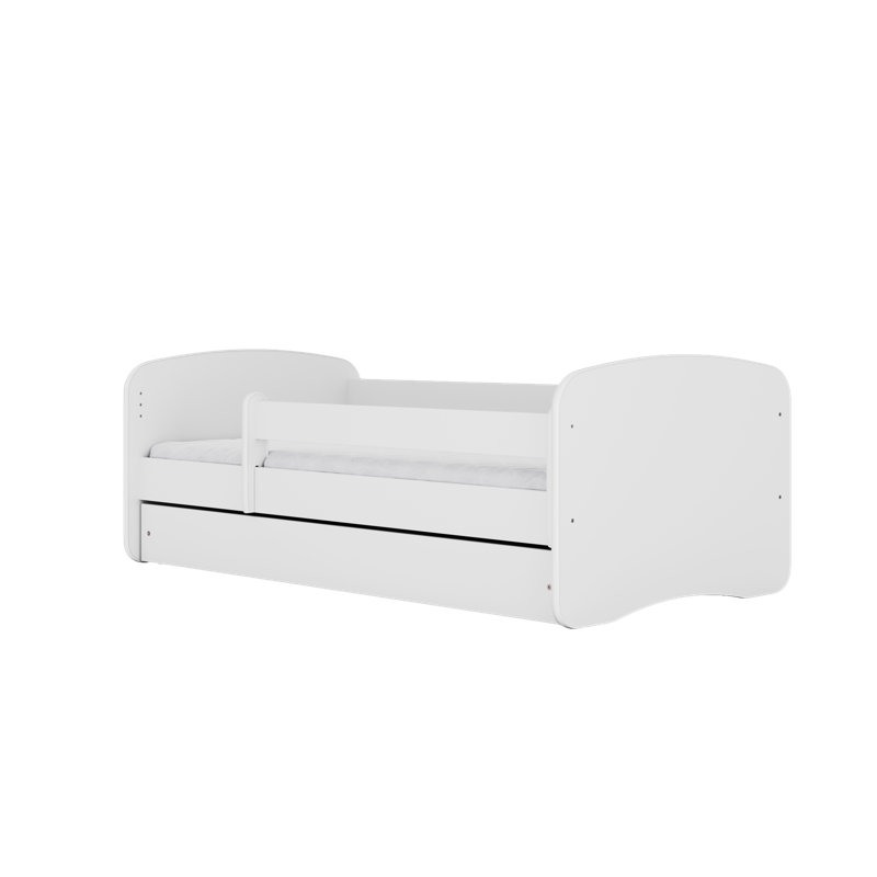 Cicero Drawer Convertible Bed and Mattress, Toddler (70 x 140cm), White