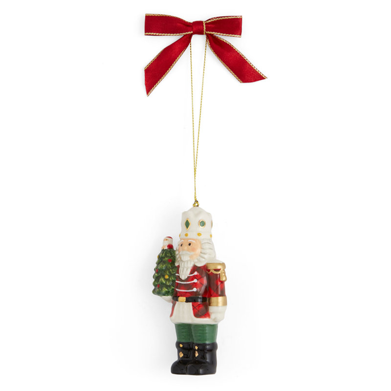Spode Christmas Tree Tartan Nutcracker Ornament 4"