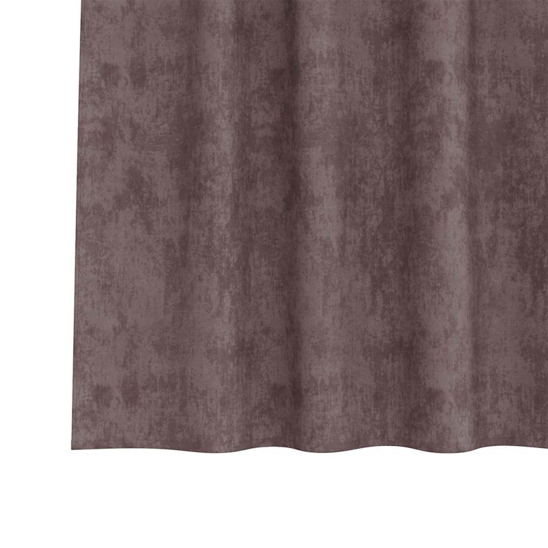 Alithia Velvet Room Darkening Curtain Pair, Brown, 140cm Width x 140cm Drop