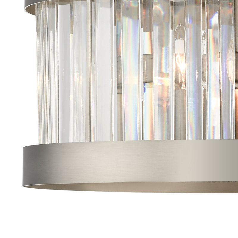 Brock 1 - Light Drum Pendant, Satin Chrome