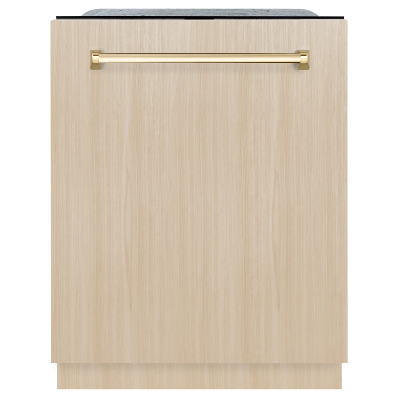 ZLINE Autograph Edition 24 in. Monument Series 3rd Rack Top Touch Control Tall Tub Dishwasher in Custom Panel Ready