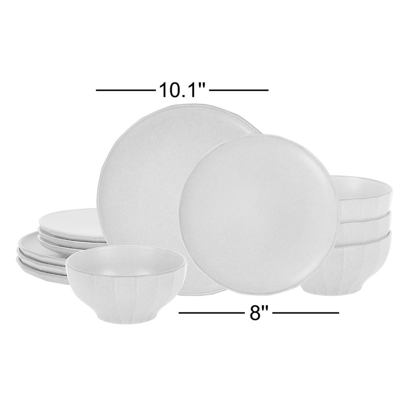 Stone Lain Rio 12-Piece Dinnerware Set Stoneware, Blue