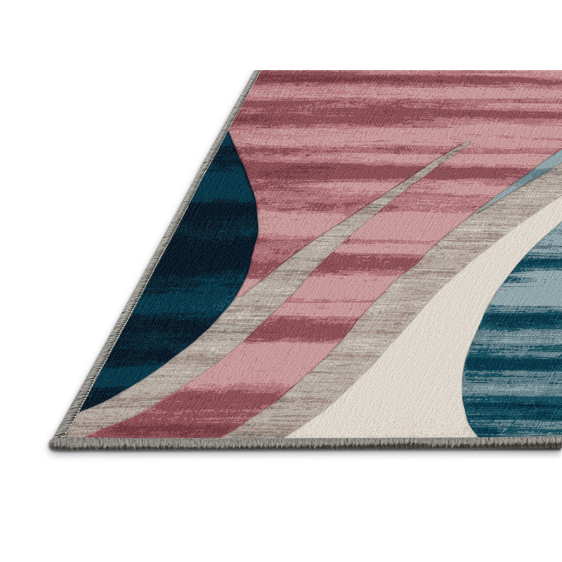 Tapis gris aquarelle lavable à la machine, Tapis de couloir 2 pi x 5 pi