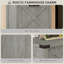 Classeur à 2 tiroirs, armoire de rangement rustique, gris clair, buffet-125535081