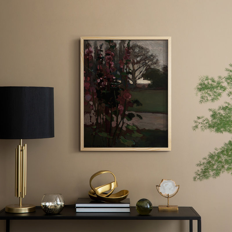 «Vintage Landscape Cxxv», reproduction encadrée - bois massif, Naturel, H 30 po x l 24 po