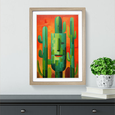 Cactus Cubism - Framed Print