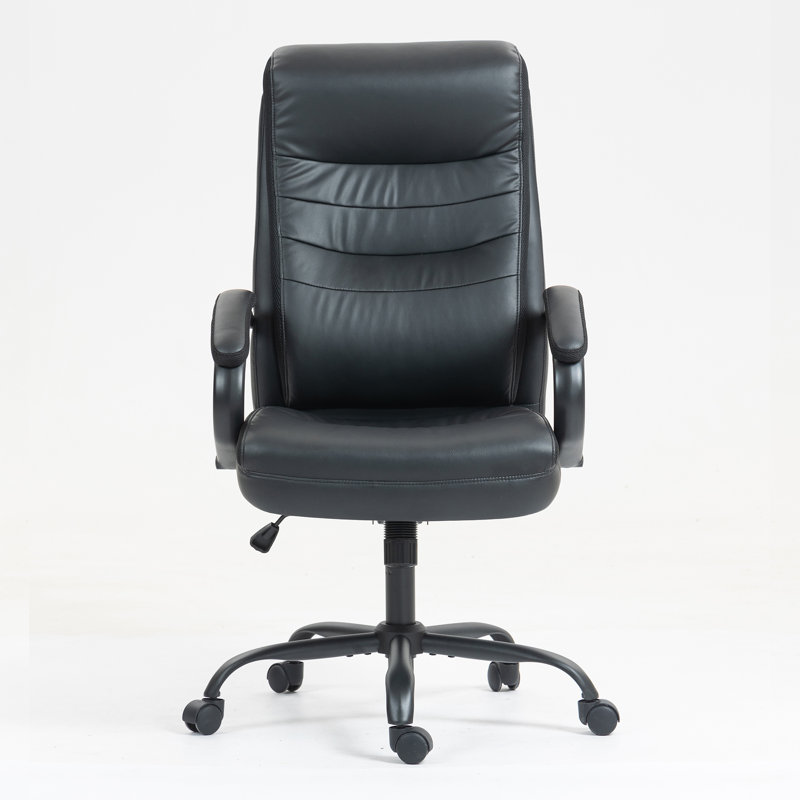 High-Back PU Leather Executive Office Chair with Adjustable Height and Comfortable Cushioning for Ultimate Support and Style