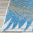 Waddington Floral Palms Ocean Blue Indoor Outdoor Area Rug-748626959