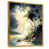 Toile avec cadre flottant or