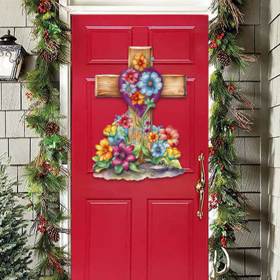 Door Hanger Collection Easter Plants & Flowers, Religious & Spiritual Decorative Accent